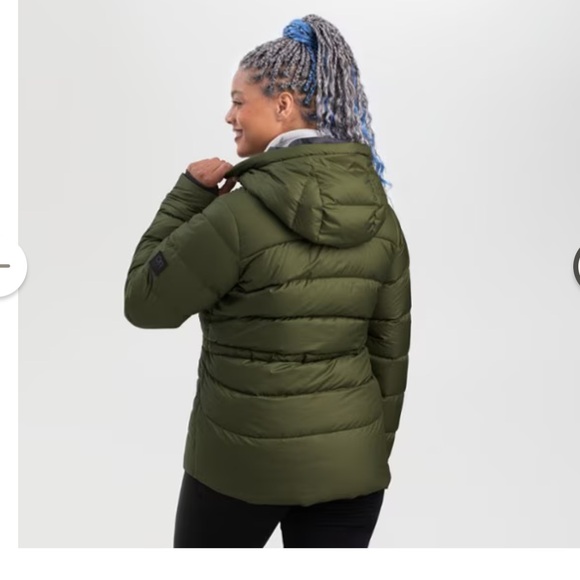 OUTDOOR RESEARCH Women's Coldfront Down Hoodie Jacket Khaki Small Lightweight - Picture 9 of 11